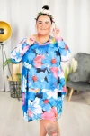 Sukienka Bombka ROSA niebieska Plus Size 48/56