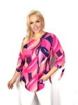Bluzka TALINA geo róż Plus Size 44-58