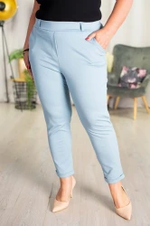 Eleganckie Spodnie SINNER błękit Plus Size 2XL-5XL