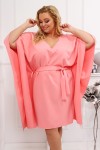 Sukienka Nietoperz AMANDA łosoś Plus Size 44-56
