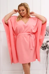 Sukienka Nietoperz AMANDA łosoś Plus Size 44-56