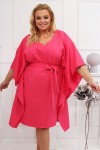 Sukienka Nietoperz AMANDA koral Plus Size 44-56