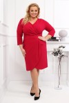 Wizytowa Sukienka SUZAN bordo Plus Size 44-52