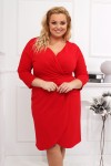 Wizytowa Sukienka SUZAN czerwona Plus Size 44-52