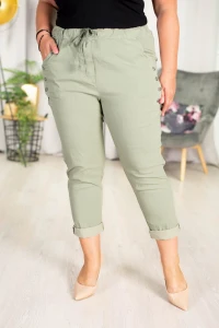 Spodnie Boyfriend KODI khaki Plus Size 46/52