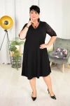 Elegancka Sukienka EVE czarna Plus Size 44-56