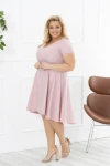 Sukienka KAREN Metalic brudny róż Plus Size 44-56