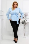 Koszula wiązana BRI błękitna Plus Size 44-54