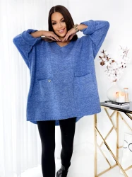 Sweter Oversize z kieszonkami KAJLA chaber Plus Size 46/56