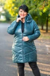 Zimowy Płaszcz ESTER zielony Plus Size 42-52