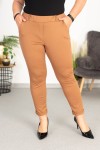 Eleganckie Spodnie SINNER camel Plus Size 2XL-5XL