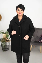 Płaszcz Kożuszek ASHTON czarny Plus Size 44-50