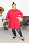 Tunika koszulowa MARTA malinowa Plus Size 46-56