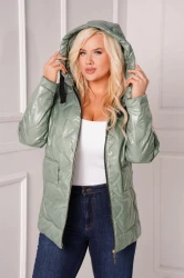 Kurtka na wiosnę FROLI szałwiowa Plus Size 44-52