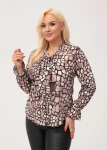 Koszula z krawatką RUDE kamyki Plus Size 44-58