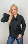 Koszula z krawatką RUDE czarna Plus Size 44-58