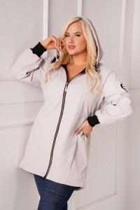 Wiosenna Parka MARCELLA siwa Plus Size 44-54