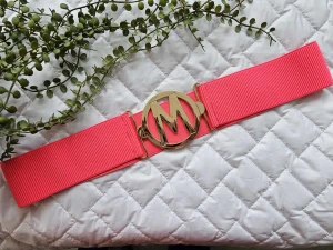 Pasek gumowy "M" neon róż Plus Size