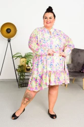 Trapezowa Sukienka RUMBA wzór 5 Plus Size 48/58