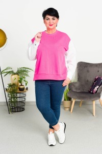 Bluzo-Koszula ALINA róż Plus Size 44-52