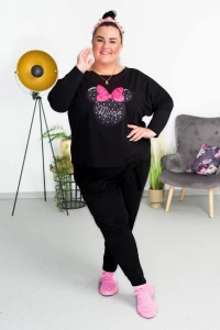 Bluzka Oversize CASINO Miki czarna Plus Size 44-54