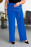 Spodnie z szeroką nogawką ENDŻI chaber Plus Size 42/46