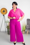 Spodnie Plisowane z szeroką nogawką NITRO fiolet Plus Size 44/52