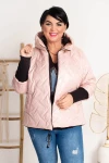 Krótka Kurtka pikowana NAZAR pudrowa Plus Size 44-50