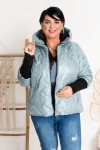 Krótka Kurtka pikowana NAZAR szałwiowa Plus Size 44-50