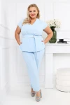 Elegancki Komplet TRISTIN baby blue Plus Size 44-50