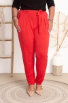 Spodnie CHINO czerwone Plus Size 48/52