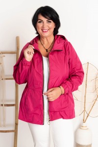 Kurtka Wiatrówka HENRY fuksja Plus Size 40-52