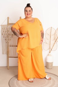 Komplet Spodnie+Tunika Frak OTTO orange Plus Size 48-58