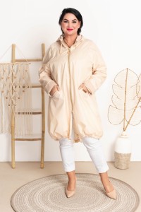 Parka Wiatrówka LIZA śmietanka Plus Size 42-58