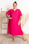 Sukienka STELIO fuksja Plus Size 44-54