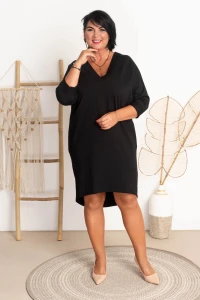 Sukienka Tuba ELINA czarna Plus Size 44/48 
