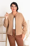 Bomberka Flauszowa GIGI camel Plus Size 44-52