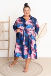 Sukienka Szmizjerka KLARIS wzór 1 Plus Size 44-54