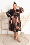 Sukienka Szmizjerka KLARIS wzór 2 Plus Size 44-54