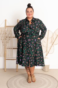 Sukienka Szmizjerka KLARIS wzór 3 Plus Size 44-54