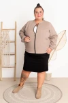 Bomberka Flauszowa GIGI fango Plus Size 44-52
