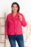 Ramoneska z Zamszu KING różowa Plus Size 44-52