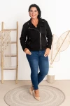 Ramoneska z Zamszu KING czarna Plus Size 44-52