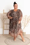 Sukienka siateczkowa WAMOS wzór 1 Plus Size 50/58