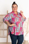 Koszula wkładana przez głowę SERENA wzór 1 Plus Size 42-52