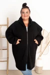 Dresowy Płaszczyk Oversize YORK czarny Plus Size 50-60