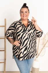 Koszula wkładana przez głowę SERENA wzór 5 Plus Size 42-52