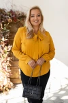 Bluzka z krawatką RUDE miodowa Plus Size 44-56