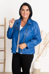 Ramoneska z Ekoskóry BABYLON chaber Plus Size 46-56