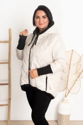 Kurtka Bombka LOLI śmietankowa Plus Size 44-50